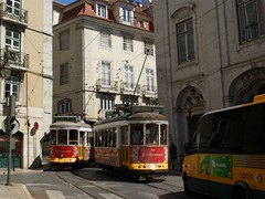 PNV Karavane beim Aufstieg Richtung Catedral de Lisboa