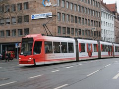 Wagen 1125 GT8N der Nrnberger Straenbahn