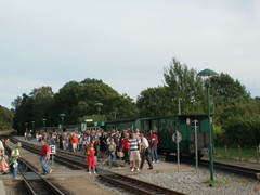 Nur jeder zweite Zug fhrt bis Putbus, da das hchste Fahrastaufkommen zwischne Binz und Ghren besteht.